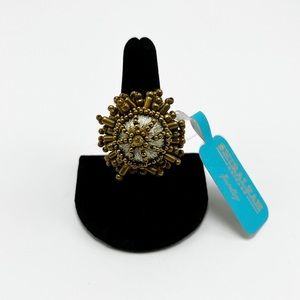 Shiraleah Anthropologie Ofelia Ring in Antique Gold OS